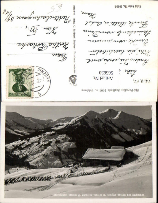 565650,Foto Ak Reiteralm g. Zwölfer u. Penhab Saalbach-Hinterglemm