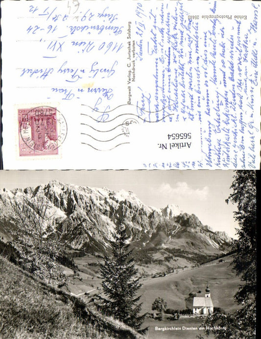 565654,Foto Ak Bergkirchlein Dienten a. Hochkönig