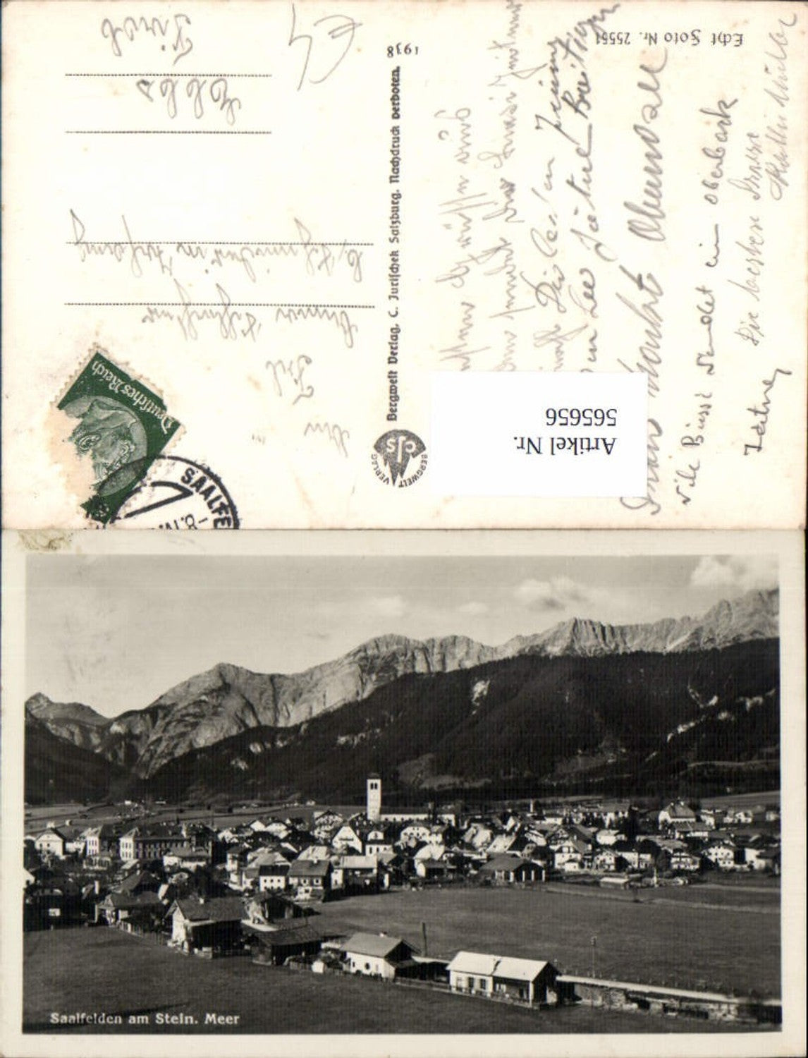 565656,Foto Ak Saalfelden a. Steinernen Meer