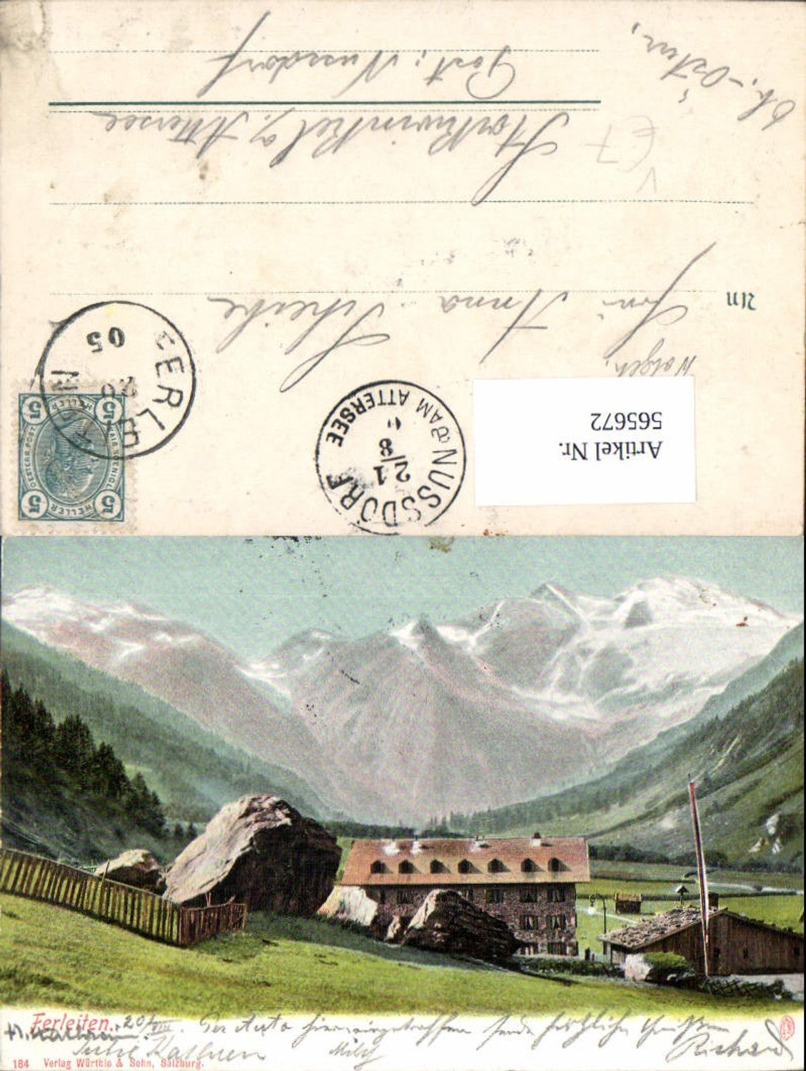 565672,Ferleiten Fusch an der Großglocknerstraße pub Würthle u. Sohn 184