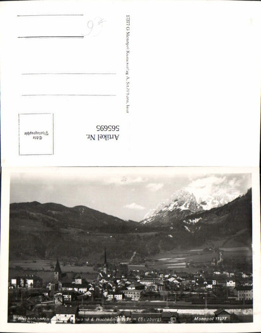 565695,Foto Ak Bischofshofen m. Mandelwand u. Hochkönig