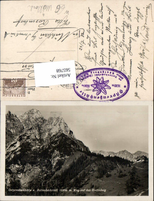 565768,Werfen Ostpreussenhütte a. Rettenbachriedl Weg a. d. Hochkönig