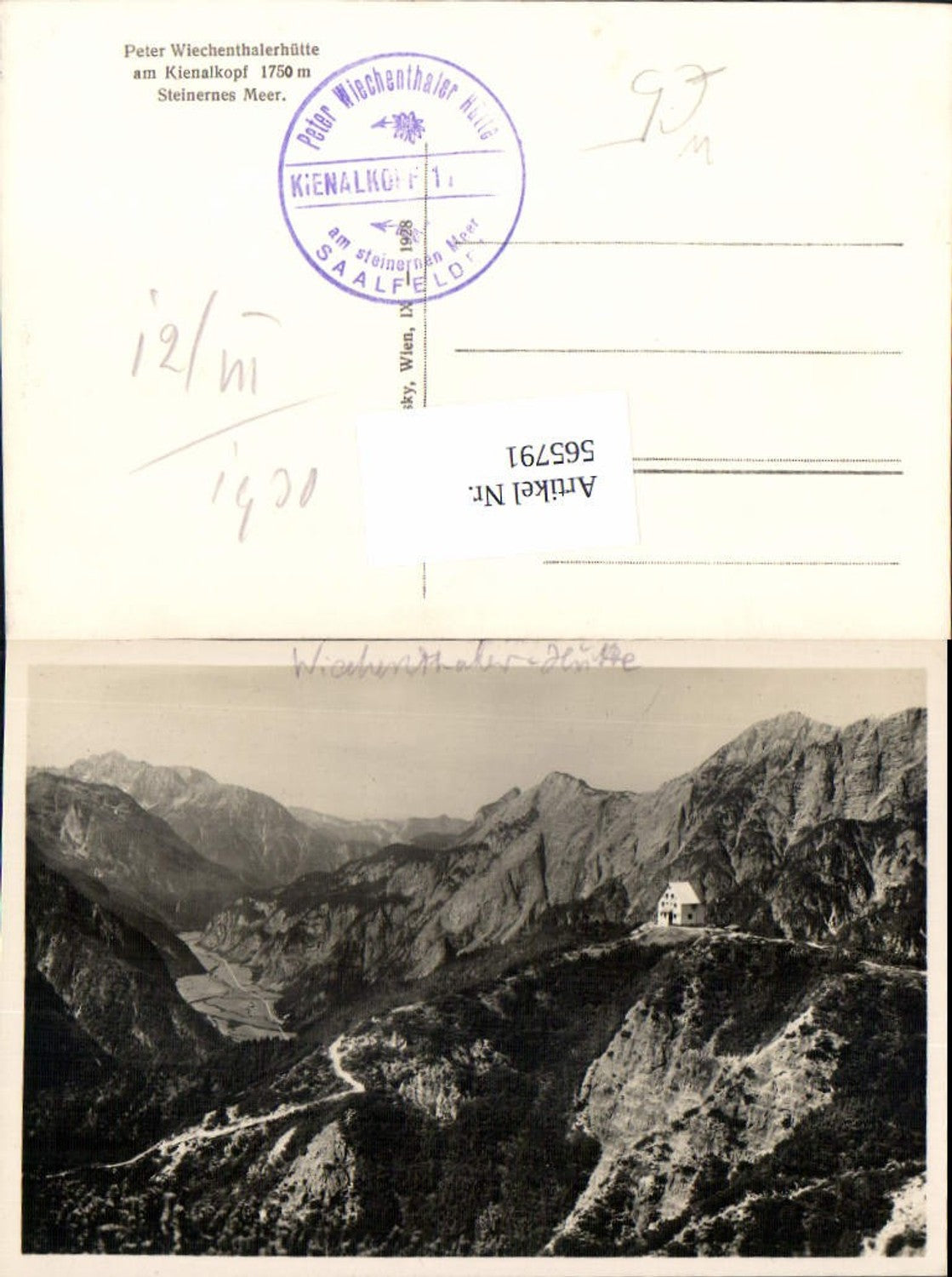 565791,Peter Wiechenthalerhütte a. Kienalkopf Steinernes Meer Saalfelden am Steinernen Meer