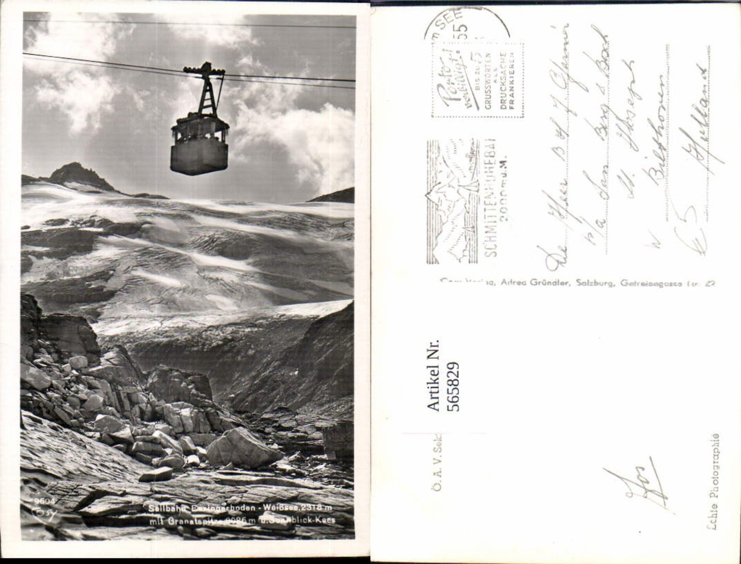 565829,Seilbahn Enzingerboden Weißsee m. Granatsspitze Gondel Uttendorf