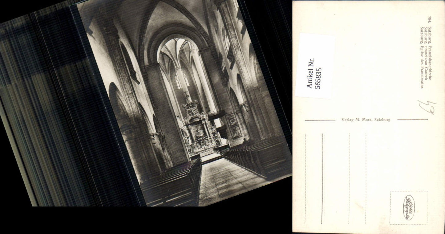 565835, Photo Ak Salzburg Franciscan Church Church Interior Altar