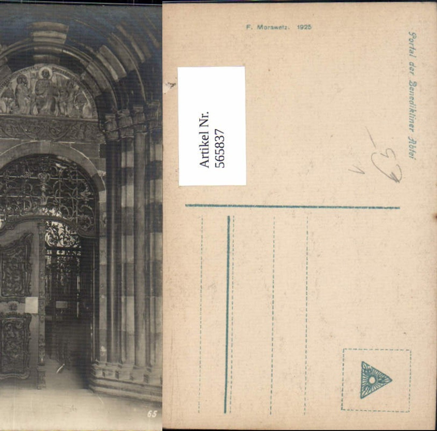 565837, Salzburg Portal Benedictine Abbey Church pub F. Morawetz 65