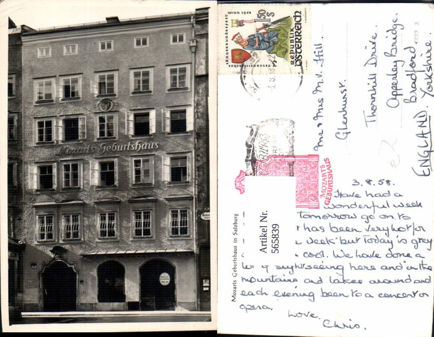 565839, Salzburg Mozart Birthplace Getreidegasse