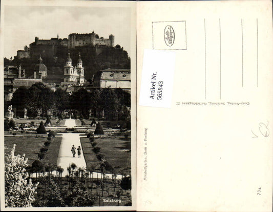 565843, Photo Ak Salzburg Mirabell Gardens Cathedral and Hohensalzburg Fortress pub Cosy