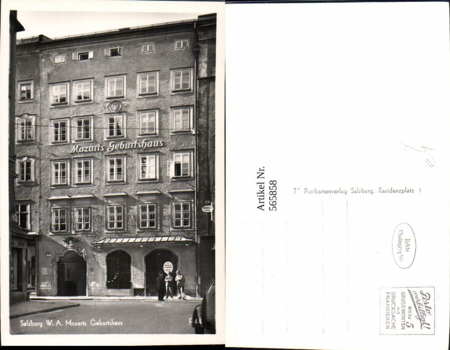 565858, Photo Ak Salzburg Mozart Birthplace Getreidegasse