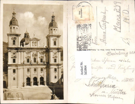 565864, Photo Ak Salzburg Cathedral View