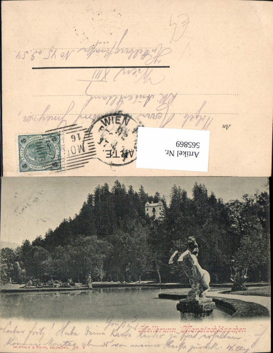 565869, Salzburg Monatsschlösschen Schloss Hellbrunn Brunnen pub Würthle u. Sohn 76b