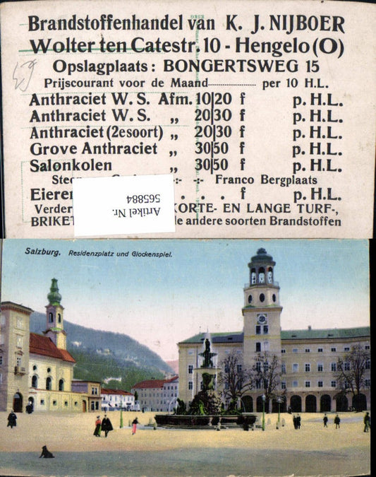 565884, Salzburg Residenzplatz and Glockenspiel Fountain