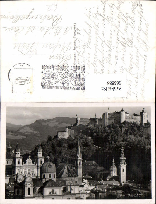 565888, Photo Ak Salzburg View of roofs with Hohensalzburg Fortress