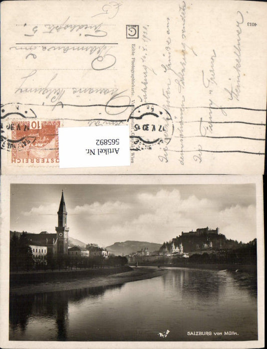 565892, Salzburg seen from Mülln with Hohensalzburg Fortress