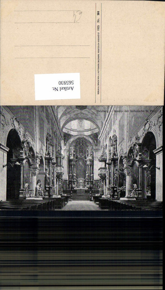 565930, Salzburg Interior of the Collegiate Church of St. Peter Altar