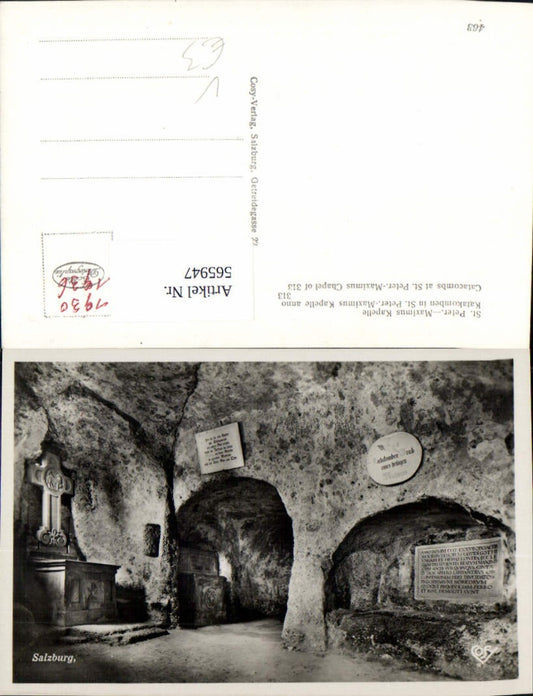 565947, Photo Ak Salzburg St Peter Maximus Chapel Catacombs Crypt Graves Cemetery pub Cosy 463