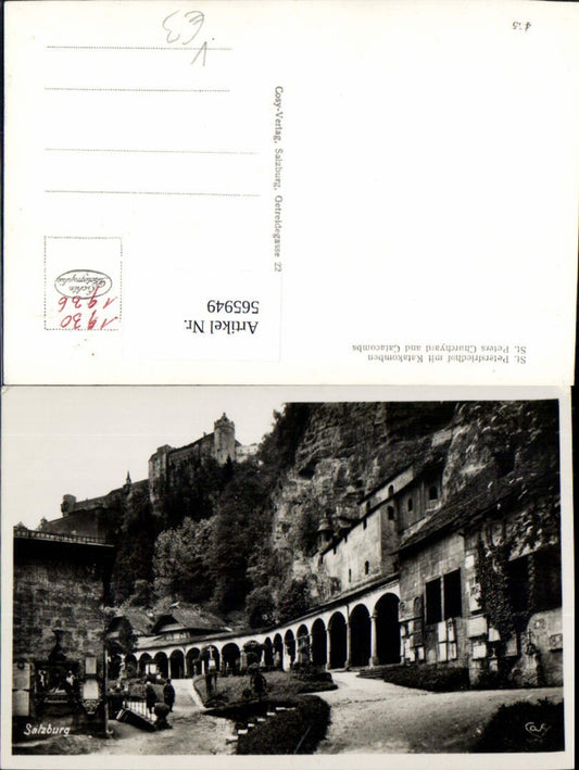 565949, Photo Ak Salzburg St Peter Cemetery with catacombs, crypt, graves, cemetery pub, Cosy 455