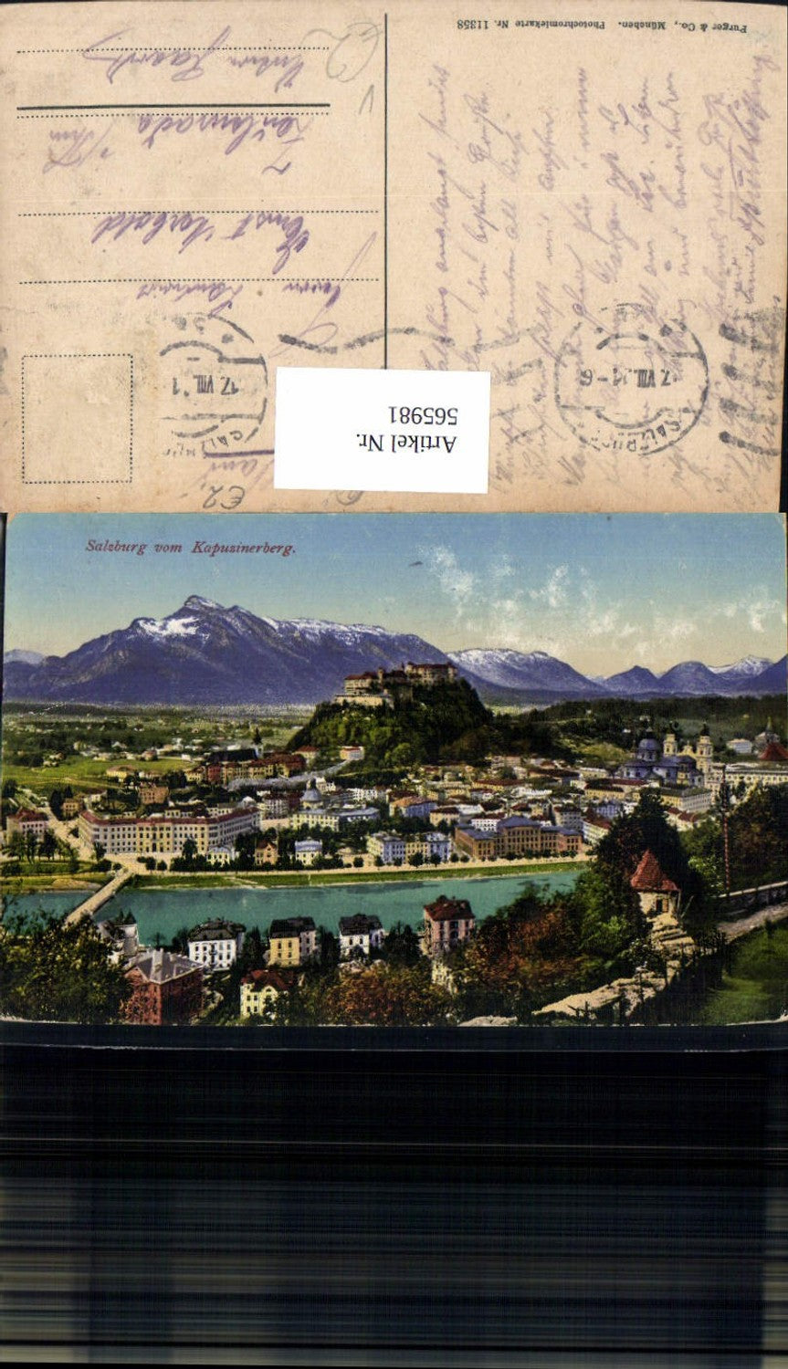 565981, Salzburg v. Kapuzinerberg Festung Hohensalzburg pub Purger Co 11358