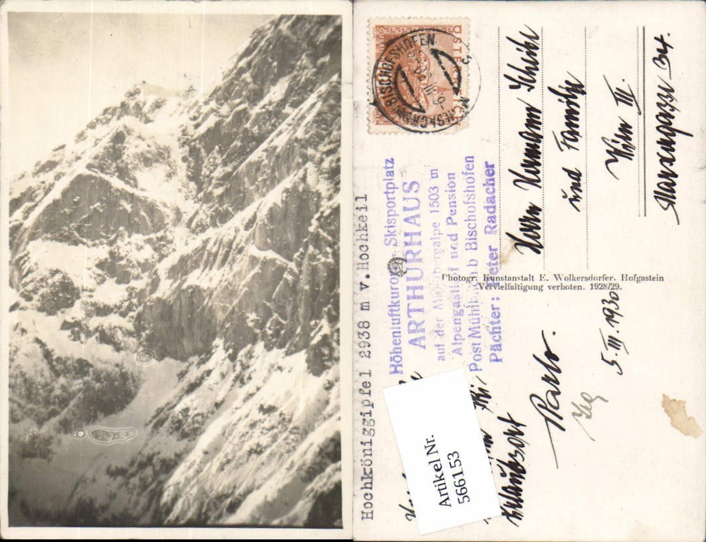 566153,Foto-AK Hochköniggipfel Hochkönig Mühlbach Hochkeil Bischofshofen