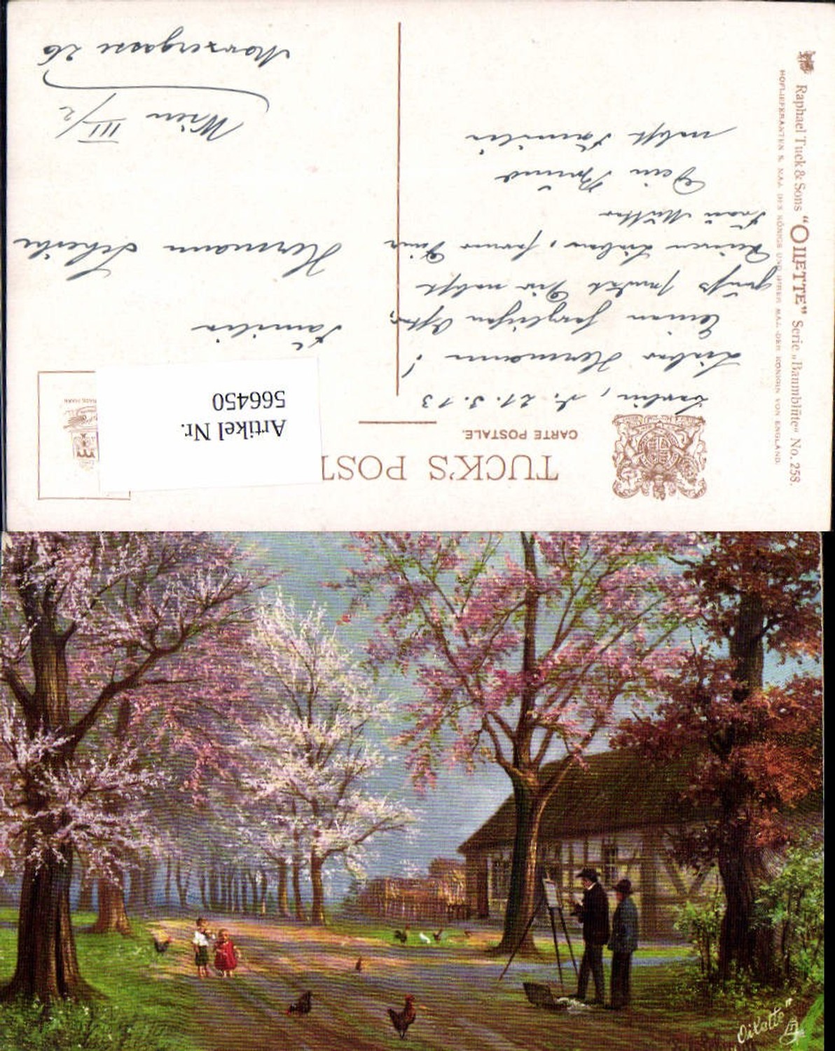 566450,Künstler AK F. Schmidt Baumblüte Maler Malerei pub Tuck Oilette 258