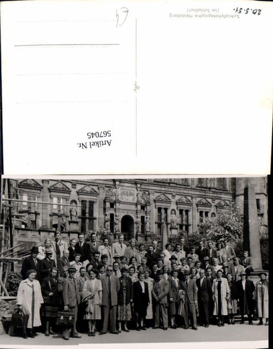 567045, Photo-AK Heidelberg Group photo Obelisk