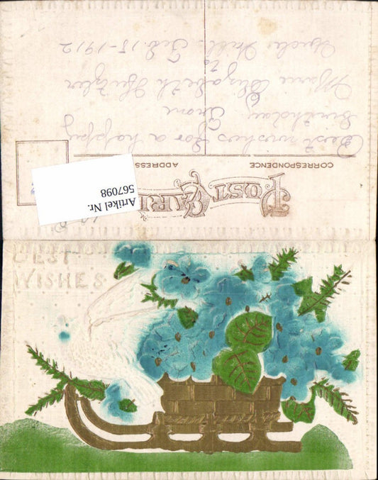 567098,Präge Lithographie Rodel Taube Best Wishes Weihnachten