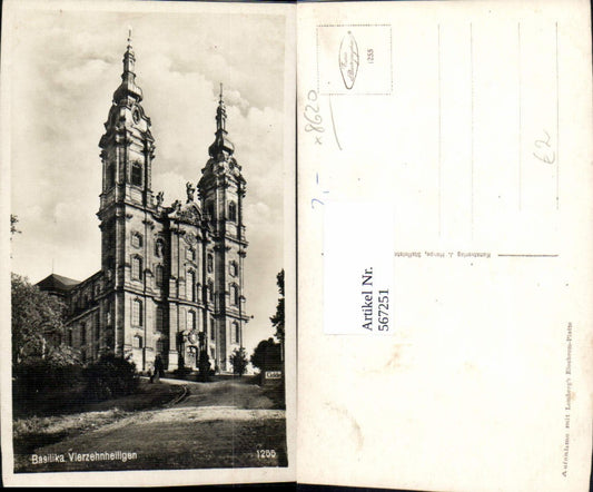 567251,Foto Ak Basilika Vierzehnheiligen Bad Staffelstein