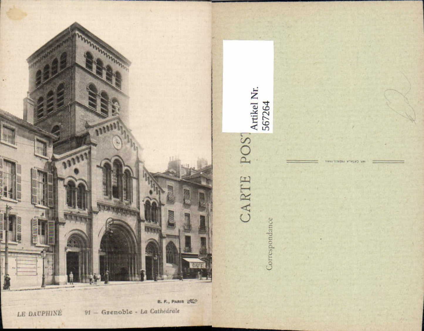 567264,Le Dauphine Grenoble La Cathedrale Kathedrale Kirche