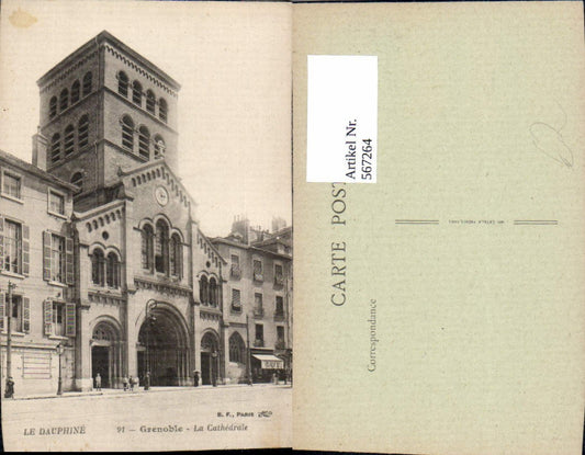 567264,Le Dauphine Grenoble La Cathedrale Kathedrale Kirche