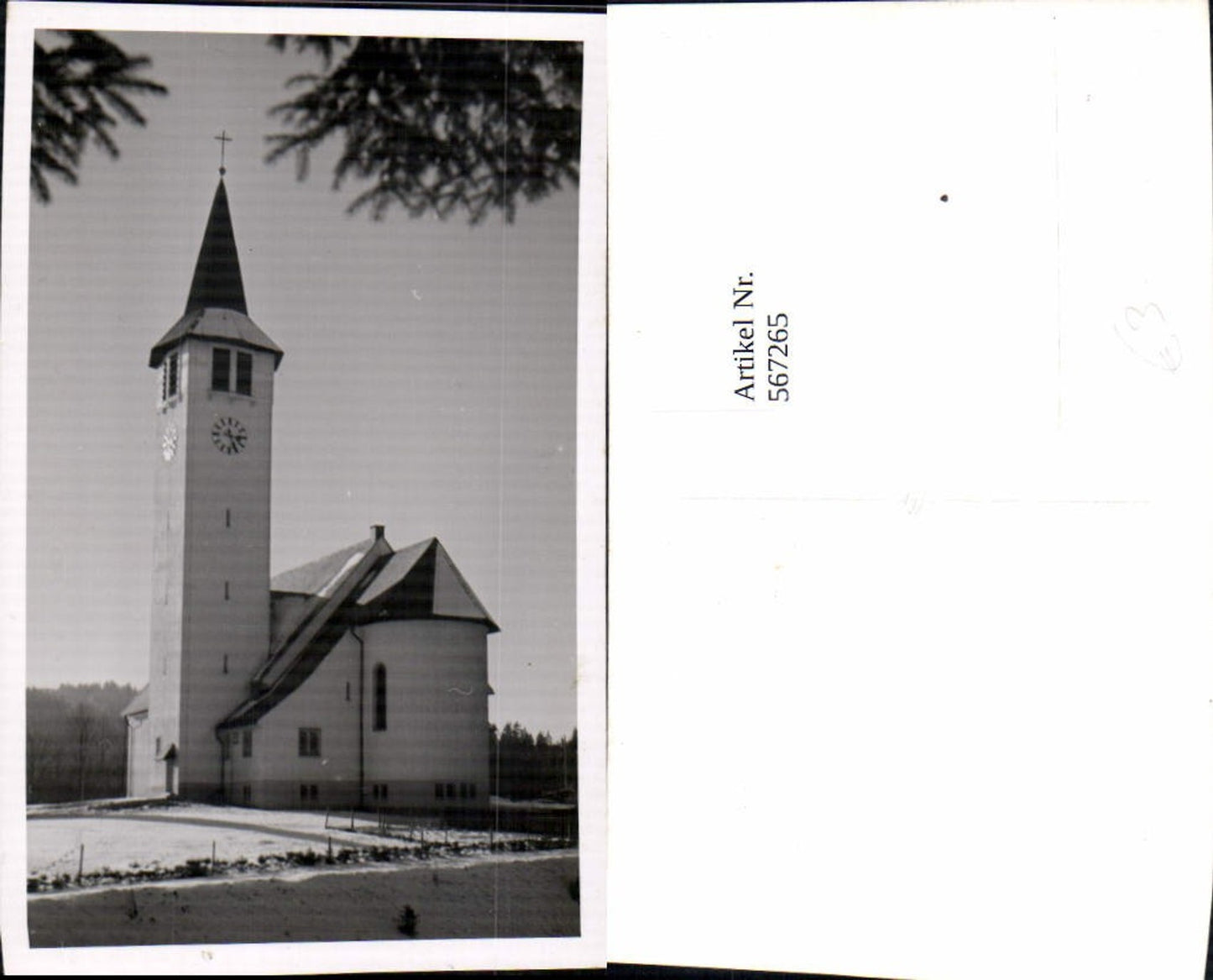 567265,Foto Ak Kirche im Winter Schnee