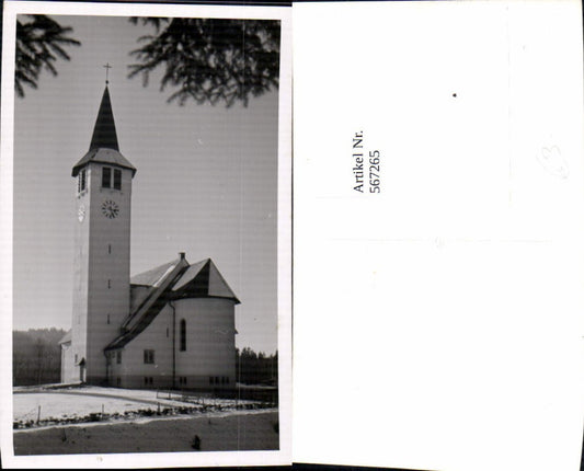 567265,Foto Ak Kirche im Winter Schnee