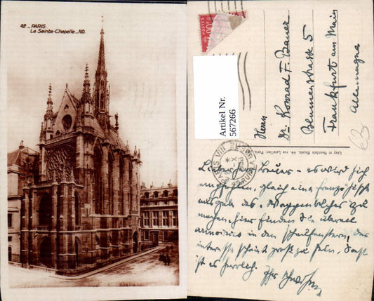 567266,Paris La Sainte-Chapelle Kirche