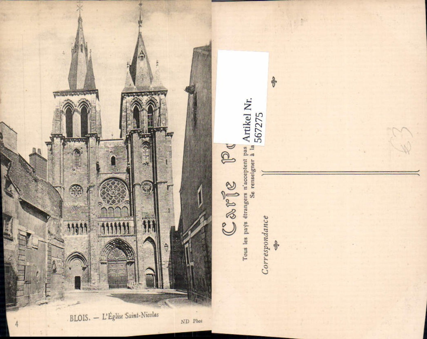 567275,Blois L Eglise Saint-Nicolas Kirche