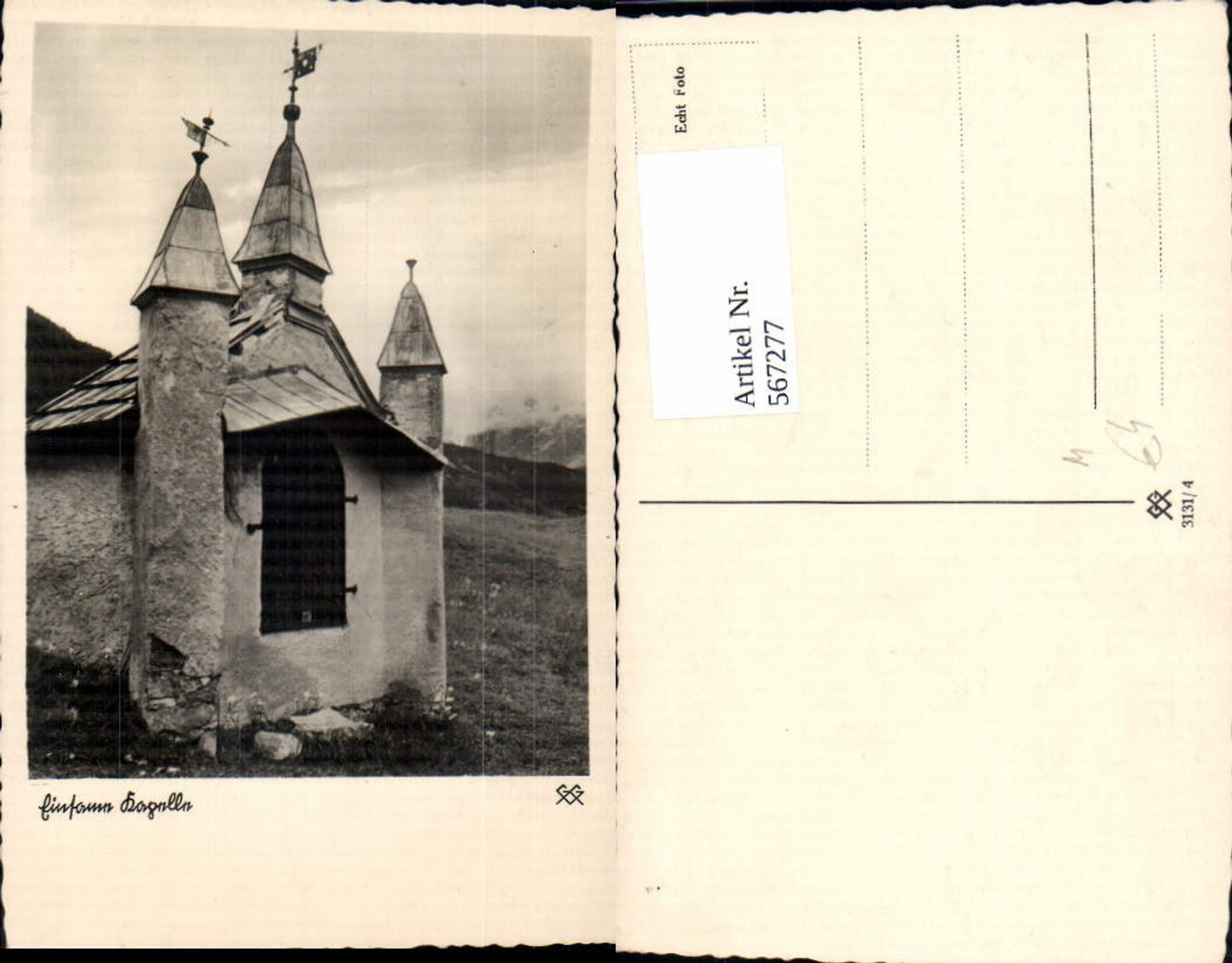 567277,Foto Ak Einsame Kapelle Kirchlein