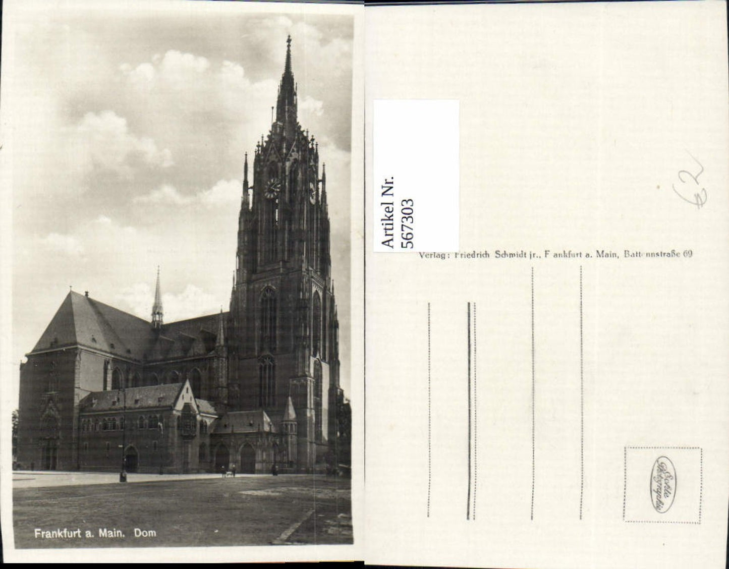 567303,Foto Ak Frankfurt a. Main Dom