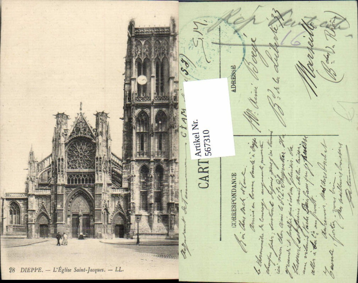 567310,Dieppe L Eglise Saint-Jacques Kirche