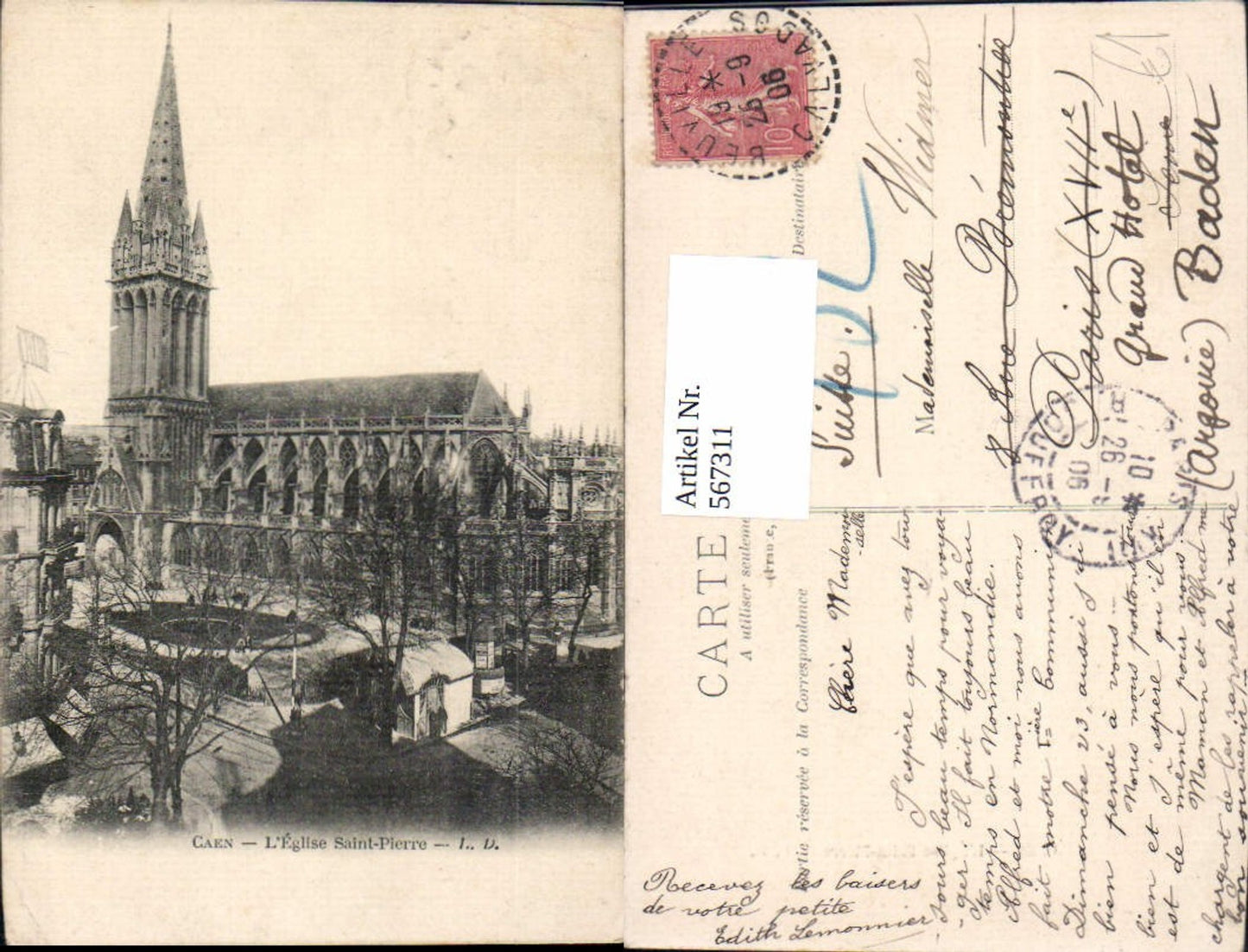 567311,Caen L Eglise Saint-Pierre Kirche