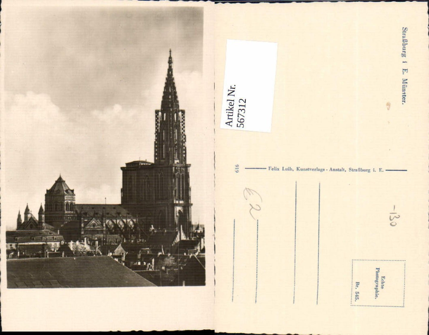 567312,Foto Ak Straßburg i. Elsass Münster Strasbourg