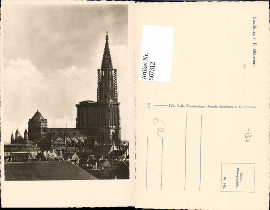 567312,Foto Ak Straßburg i. Elsass Münster Strasbourg