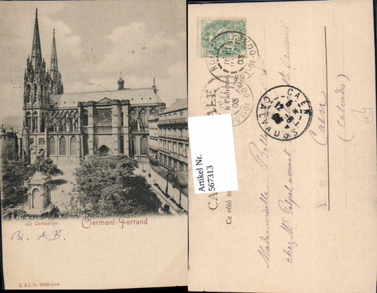 567313,Clermont-Ferrand La Cathedrale Kathedrale