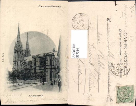 567314,Clermont-Ferrand La Cathedrale Kathedrale
