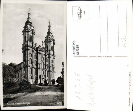 567318,Foto Ak Basilika Vierzehnheiligen Bad Staffelstein