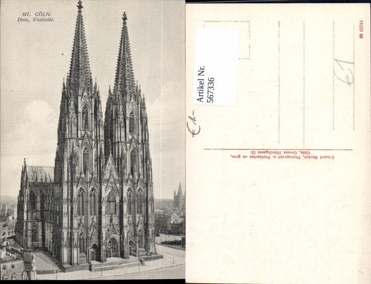 567336,Cöln Köln Dom Westseite