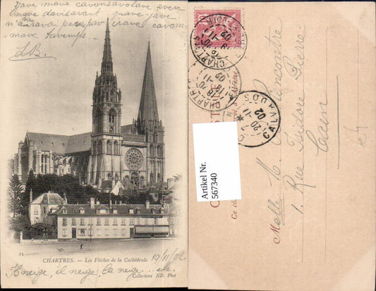 567340,Chartres Les Fleches de la Cathedrale Kathedrale