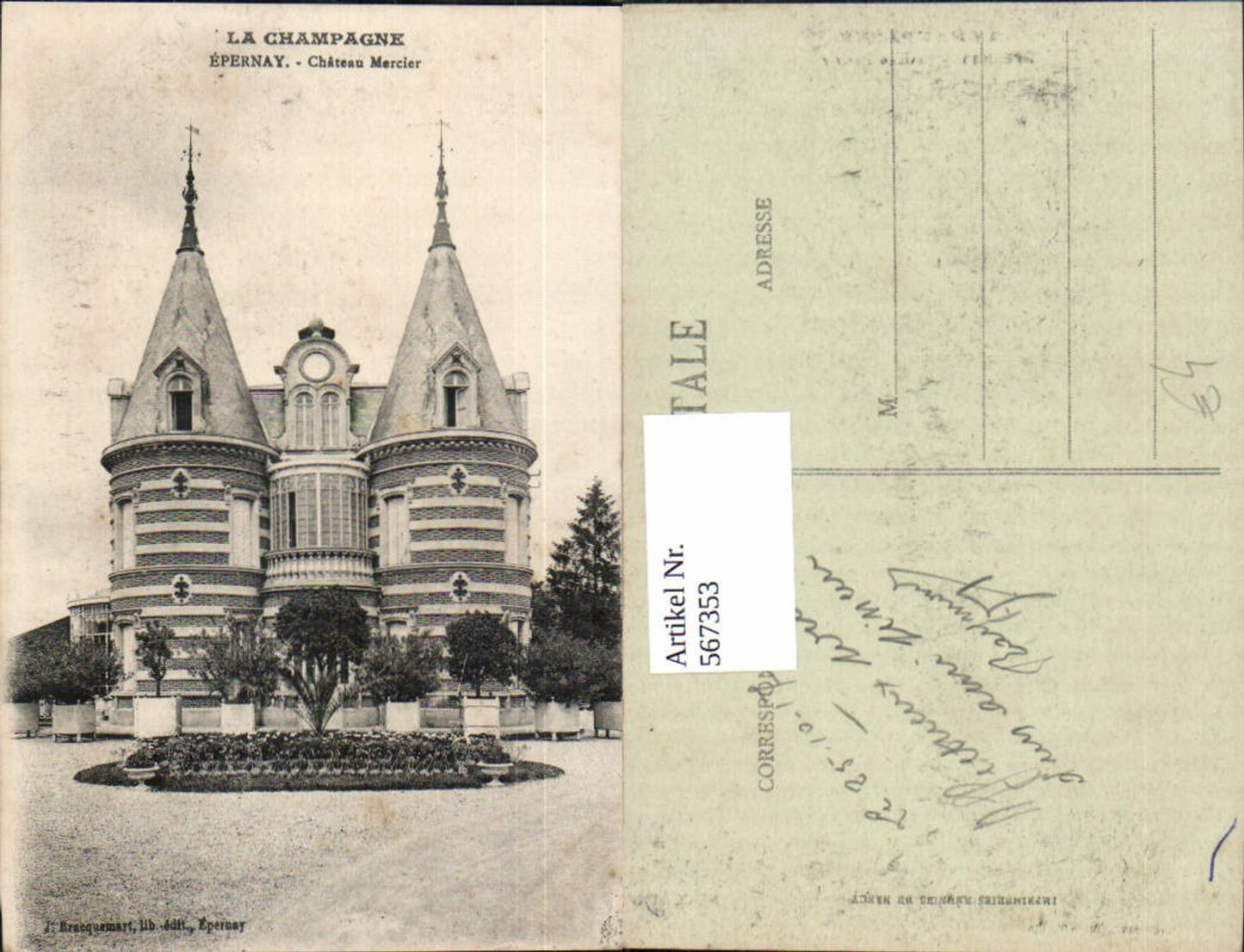 567353,La Champagne Epernay Chateau Mercier Schloss