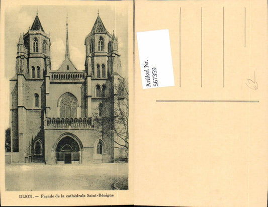 567359,Dijon Facade de la cathedrale Saint-Benigne Kathedrale Kirche