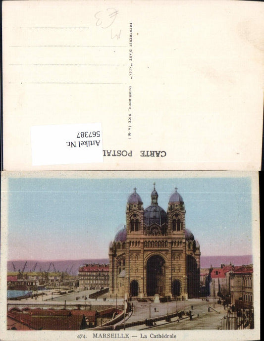 567387,Marseille La Cathedrale Kathedrale Kirche am Hafen