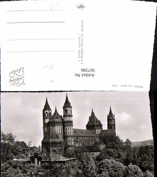 567396,Foto Ak Worms a. Rhein Dom
