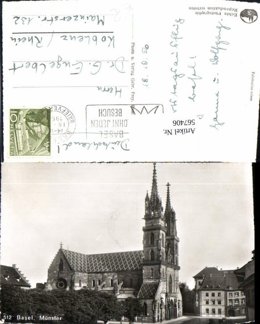 567406,Foto Ak Basel Münster