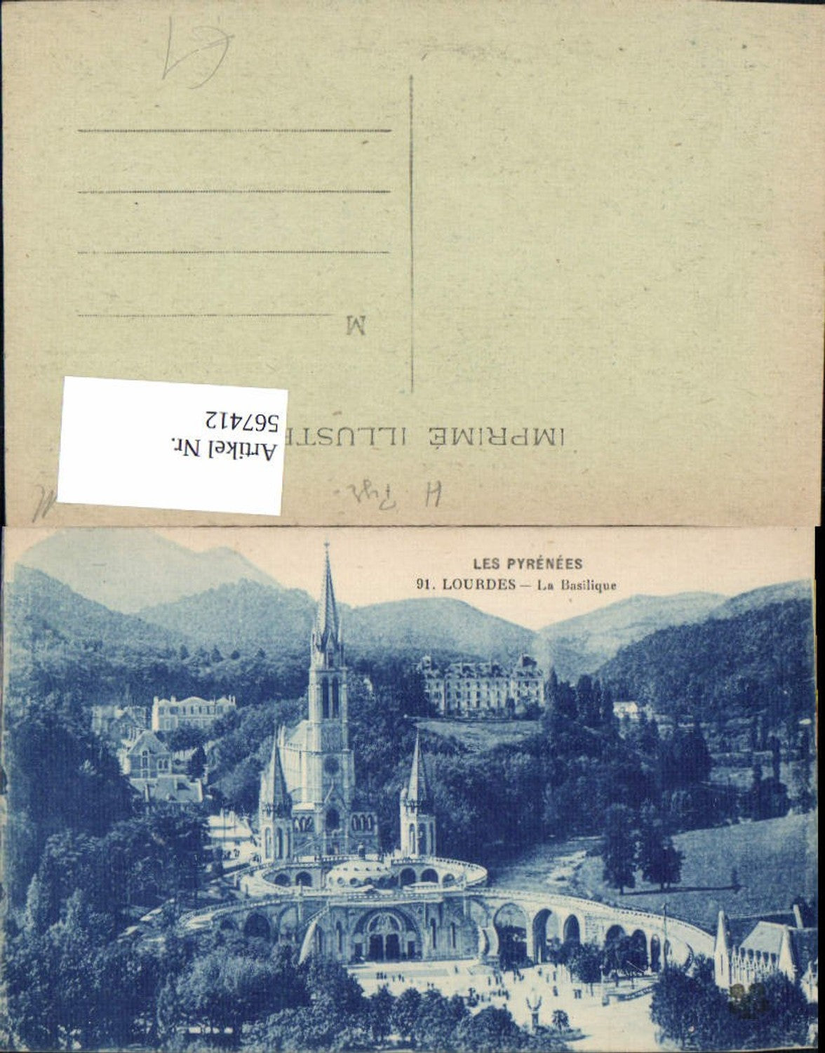 567412,Les Pyrenees Lourdes La Basilique Basilika Kirche